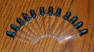 Lot of 12   NEW Glass Eye Droppers for Craft/Hobby Use  