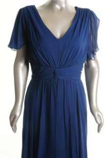Suzi Chin NEW Plus Size Versatile Dress Blue Sateen Embellished 22W 