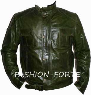 Weslay Gibson Wanted Olive Green Leather Jacket Vintage  