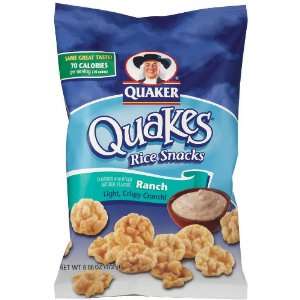 Quaker Quakes Rice Snacks Ranch   8 Pack  Grocery 