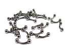 Steel Surface Barbells Piercings 14g 7/8 LOT OF 10  