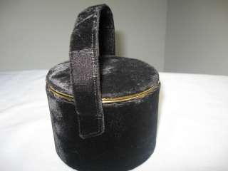 Vintage 40s Lin Bren Black Velvet Bag & Compact Purse  
