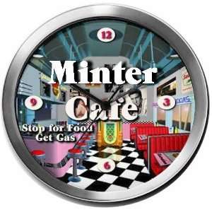  MINTER 14 Inch Cafe Metal Clock Quartz Movement Kitchen 