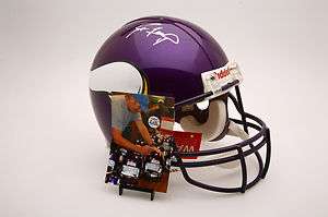 Brett Favre Autographed Full Size Minnesota Vikings Authentic Helmet w 