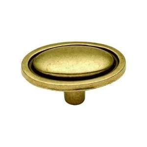  Belwith P405 LP   Oval Knob, Length 1, Lancaster Brass 