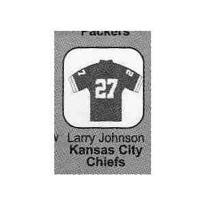 Burger King Kids Meal NFL Players #27 Larry Johnson Kansas City Chiefs 