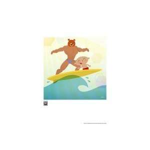  Family Guy Surfing Limited Edition Giclee on Paper
