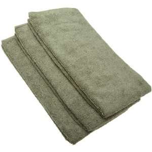   Design Imports CAMZ76295 Olive Microfiber Cleaning Towel, (Pack of 3