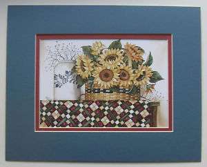 Sunflowers Pictures Longaberger Basket Matted Country Pictures For 