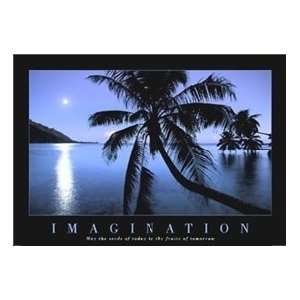 Imagination Moonlight Motivational Inspiring PAPER POSTER measures 34 