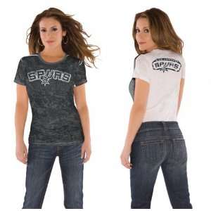  San Antonio Spurs Womens Superfan Burnout Tee from Touch 