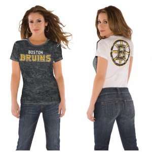  Boston Bruins Womens Superfan Burnout Tee from Touch by 