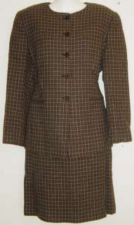 NWT! Beautiful Donna Missoni Black Brown Wool Career Work Skirt Suit 