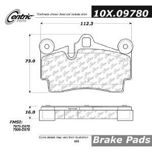  Centric Parts, 102.09780, CTek Brake Pads Automotive
