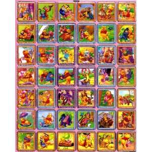   Pooh Stamp Like STICKER SHEET C112 ~ 100 Acre Woods 