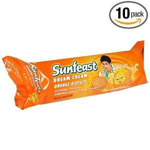 Sunfeast Dream Creme, Orange Buscuits, 3.5 Ounce Boxes (Pack of 10 