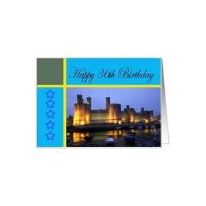 Happy 36th Birthday Caernarfon Castle Card Toys & Games