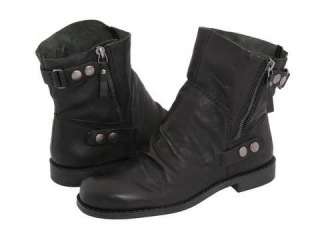 NINE WEST MAEBLE BLACK LEATHER CASUAL BOOTS 9.5 M  