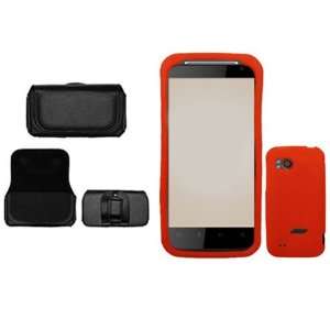  iFase Brand HTC Vigor ADR6425 Combo Solid Red Silicone 