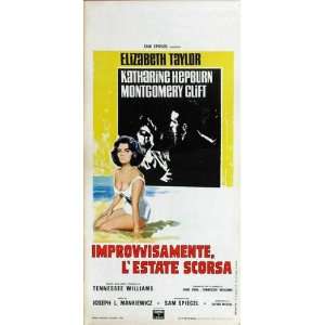 Suddenly Last Summer Poster Italian 13x28Elizabeth TaylorKatharine 