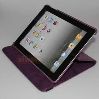 iPad 2 360 Rotating Magnetic Leather Case Smart Cover With Swivel 