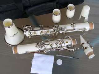 WHITE Bb CLARINET With Case + Best Student Quality NEW!  