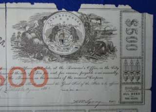 CIVIL WAR 1862 MISSOURI $500 CONFEDERATE DEFENCE BOND State Bond CSA 