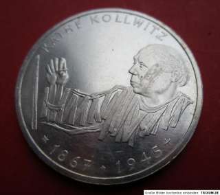 Germany 10 Mark Silver Coin   Käthe Kollwitz   1992  