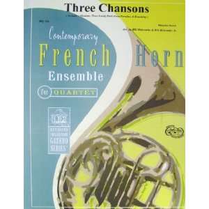    Three Chansons for French Horn Quartet: Maurice Ravel: Books