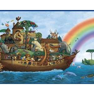  Noahs Ark Rainbow Large Border