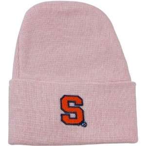  Syracuse Orange Newborn Light Pink Knit Beanie: Sports 