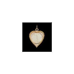   Heart Shape Medical ID Pendant with Caduceus Medical Symbol: Health
