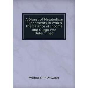   Balance of Income and Outgo Was Determined: Wilbur Olin Atwater: Books