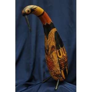  Andian Indian Hand Carved Gourd Southwest Bird 10 (b2 