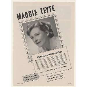  1948 Opera Soprano Maggie Teyte Photo Booking Print Ad 