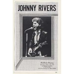  1986 Johnny Rivers Photo Booking Print Ad (Music 