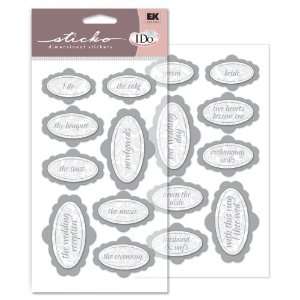   Wedding Day Silver Dimensional Caption Stickers: Arts, Crafts & Sewing