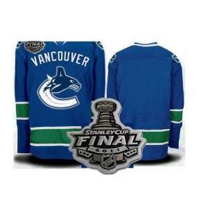 Vancouver Canucks Blank Blue White Hockey Jersey NHL Authentic Jerseys 