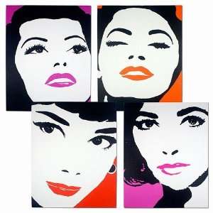  Set 4  Silver Screen Starlet Canvases Electronics