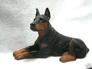 Miniature Dollhouse Dog / Laying Doberman  