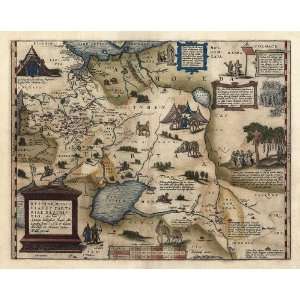 Antique Map of Russia (1570) by Abraham Ortelius (Archival Print 