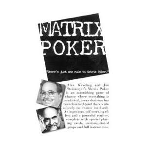   Matrix Poker   Card / Close Up / Street / Magic Tr: Sports & Outdoors