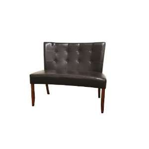 Baxton Studio Cappellini Brown Bycast Leather Bench 