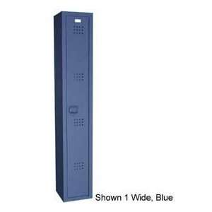  36 X 12 X 72 Solid Plastic Locker Single Tier, 3 Wide Gray 