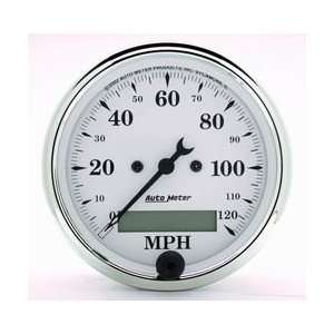 : Auto Meter 1688 Old Tyme White 3 1/8 120 mph Electric Speedometer 