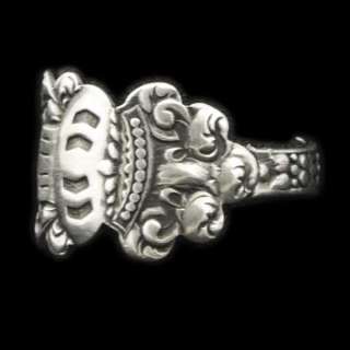 Sterling Spoon Ring Knight Medieval Simple size 9  