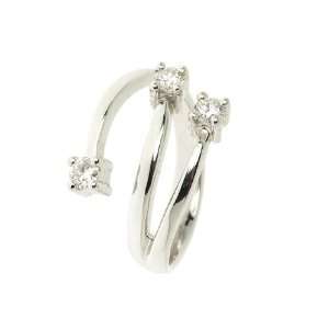  18Carati Three stone ring 0.45 ct.   AB0716 7.5: Jewelry