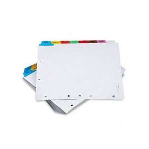  Stock Copy 8 Tab Chart Dividers, 9 x 11, White Tag Stock 