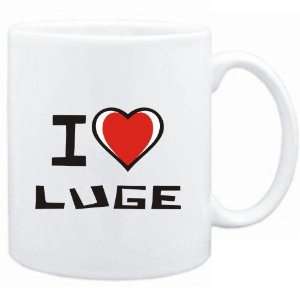 Mug White I love Luge  Sports:  Sports & Outdoors