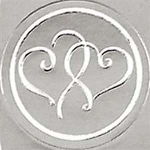    Silver Double Heart Wedding Invitation Seals Arts, Crafts & Sewing